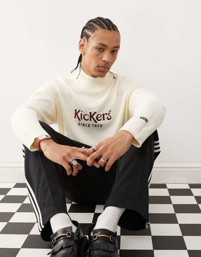 Maglione unisex accollato con logo ricamato - Kickers - Modalova