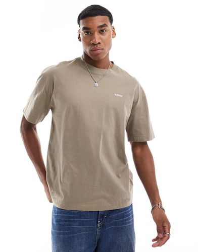 T-shirt beige con logo - Hollister - Modalova