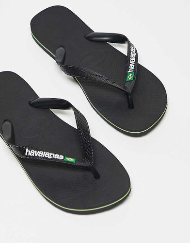 Brasil - Infradito unisex nere con logo - Havaianas - Modalova