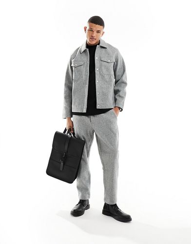 Pantaloni slim fit con vita elasticizzata grigi in coordinato - Harry Brown - Modalova