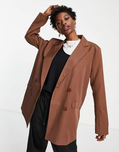Blazer dad fit oversize cioccolato - Heartbreak - Modalova