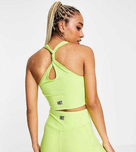 Canotta corta color lime con incrocio sul retro - HIIT - Modalova