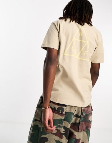 Set Triple - T-shirt a triangolo beige con logo tono su tono - HUF - Modalova
