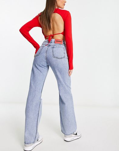 HUGO - 937 2 - Jeans comodi azzurri con strappi - Hugo Red - Modalova