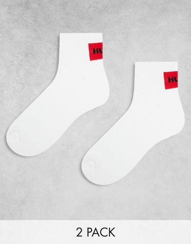 HUGO - Bodywear - Confezione da 2 paia di calzini bianchi con etichetta rossa del logo - Hugo Red - Modalova