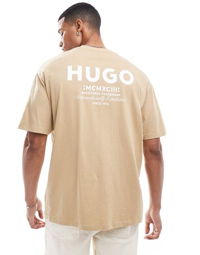 Nalono - T-shirt comoda beige - Hugo Blue - Modalova