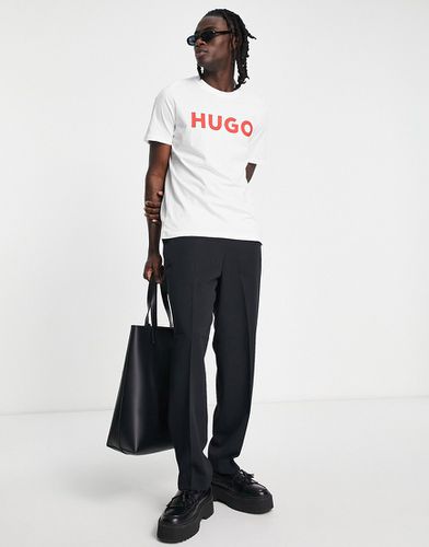 HUGO - Dulivio - T-shirt bianca con logo rosso - Hugo Red - Modalova