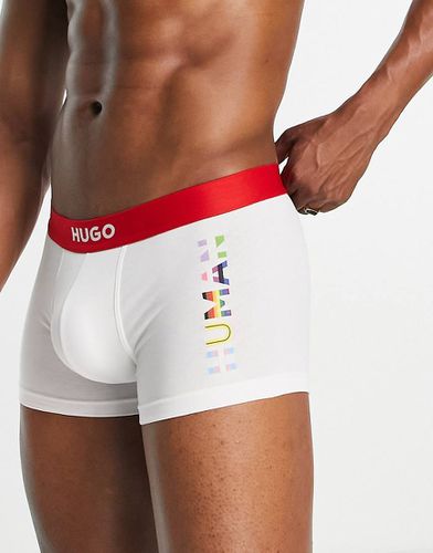 HUGO - Pride - Boxer aderenti bianchi con logo - Hugo Red - Modalova