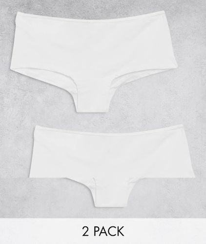 Kim - Confezione da 2 paia di slip stile boxer in cotone bianchi - Hunkemoller - Modalova