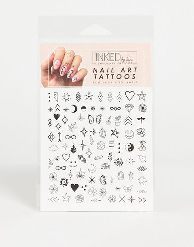 Confezione di tatuaggi temporanei in bianco e nero per unghie - INKED by Dani - Modalova