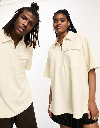 Polo unisex crema con zip - IIQUAL - Modalova