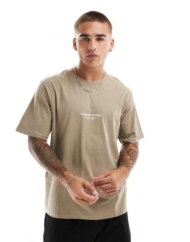 T-shirt oversize scuro con logo originals - Jack & Jones - Modalova