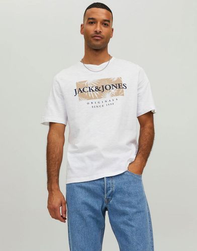T-shirt a maniche corte bianca - Jack & Jones - Modalova