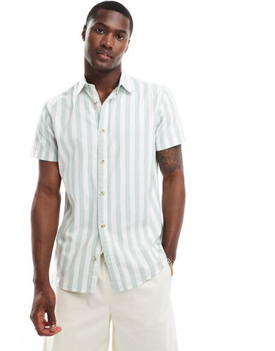 Camicia Oxford color menta a righe - Jack & Jones - Modalova