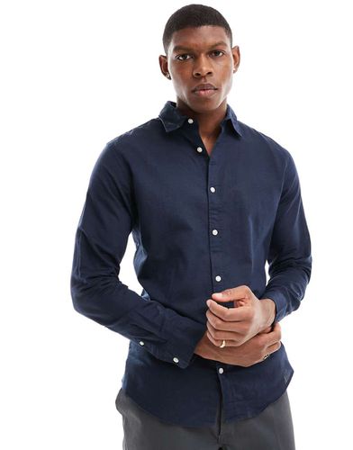 Camicia a maniche lunghe in lino - Jack & Jones - Modalova