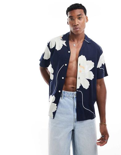 Camicia con colletto rever a fiori - Jack & Jones - Modalova