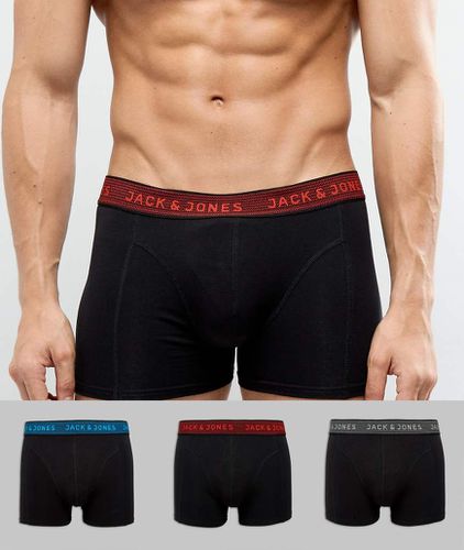 Confezione da 3 boxer aderenti con vita a contrasto - Jack & Jones - Modalova