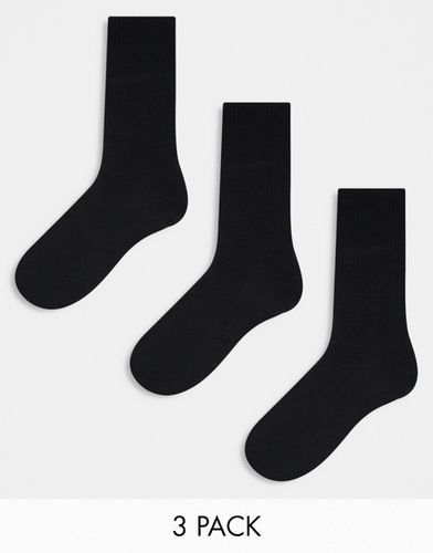 Confezione da 3 paia di calzini da tennis neri - Jack & Jones - Modalova