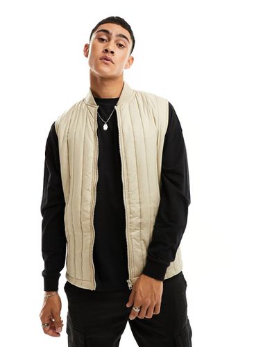 Essentials - Gilet trapuntato beige - Jack & Jones - Modalova