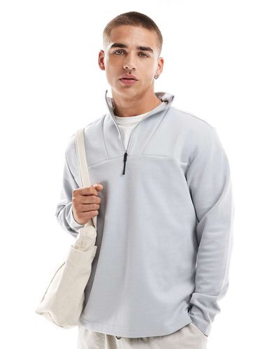 Felpa tecnica minimal chiaro con zip corta - Jack & Jones - Modalova