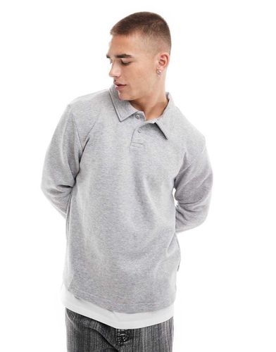 Felpa stile polo oversize mélange - Jack & Jones - Modalova