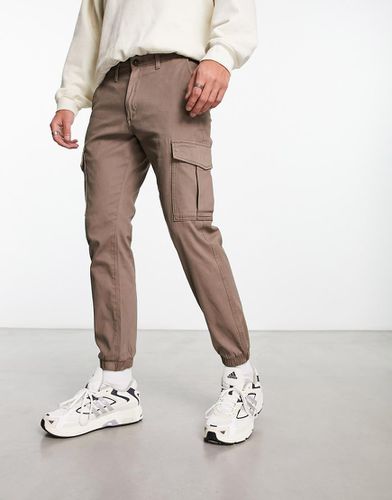 Intelligence - Pantaloni cargo marroni con fondo elasticizzato - Jack & Jones - Modalova