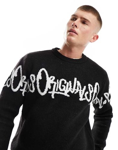 Maglione oversize con logo stile graffiti - Jack & Jones - Modalova