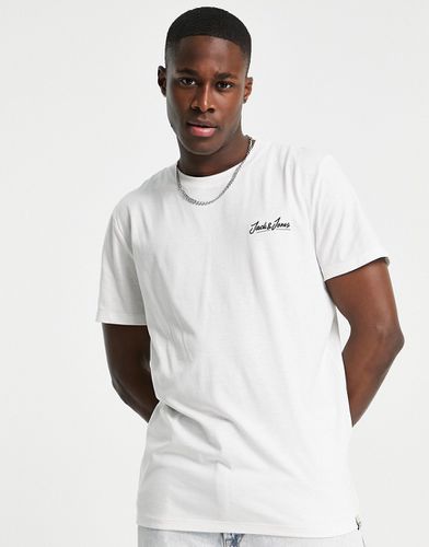 Originals - T-shirt bianca con scritta del logo - Jack & Jones - Modalova