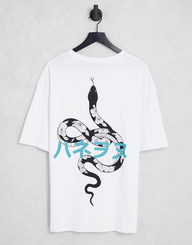 Originals - T-shirt oversize bianca con stampa di serpente sul retro - Jack & Jones - Modalova
