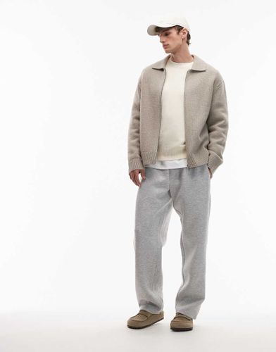 Pantalon de jogging large en tissu style néoprène - chiné - Jack & Jones - Modalova