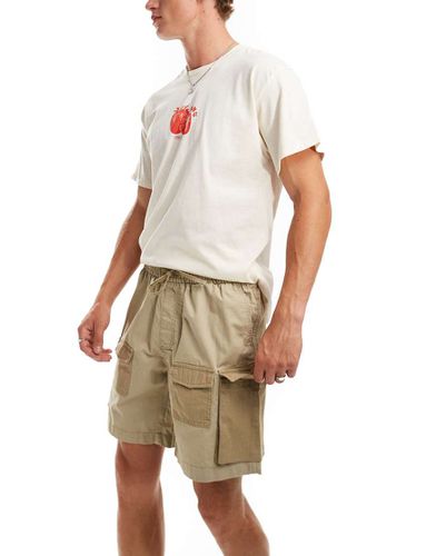 Pantaloncini cargo in tessuto ripstop beige - Jack & Jones - Modalova