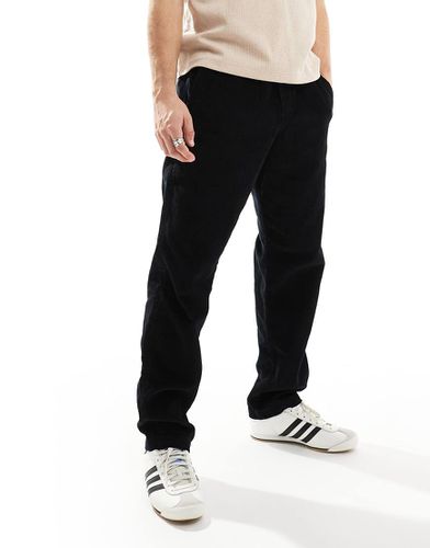 Pantaloni neri ampi in velluto a coste con coulisse - Jack & Jones - Modalova