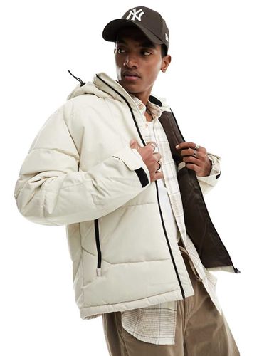 Piumino beige con zip a contrasto - Jack & Jones - Modalova