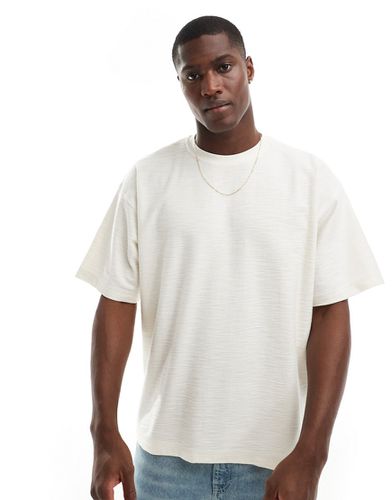 Premium - T-shirt oversize écru testurizzata - Jack & Jones - Modalova