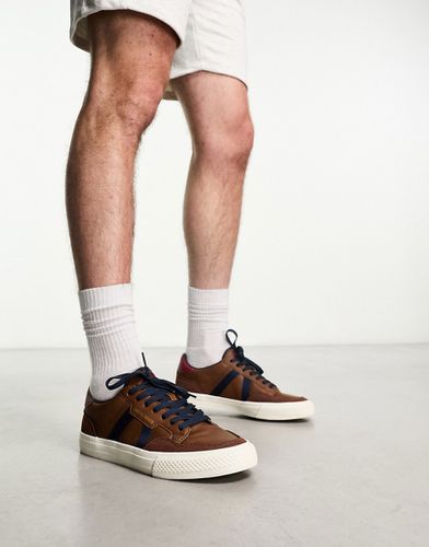 Sneakers in pelle sintetica marrone con pannelli a contrasto - Jack & Jones - Modalova