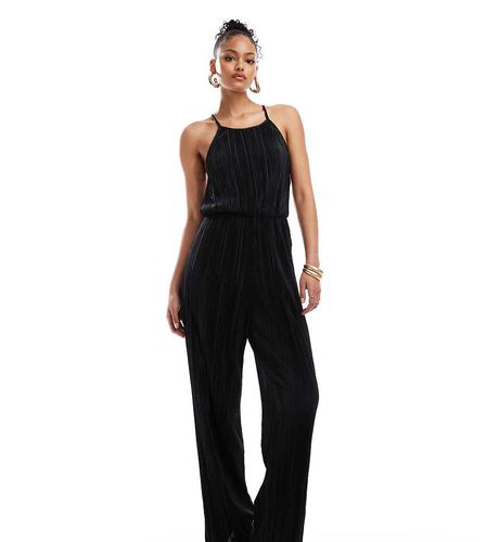 Tuta jumpsuit nera plissé aperta sul retro - JDY Tall - Modalova