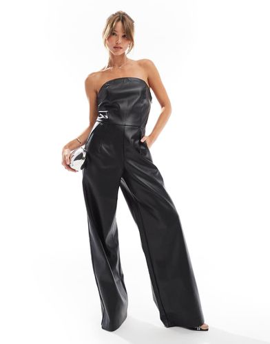 Tuta jumpsuit in pelle sintetica nera - ONLY - Modalova