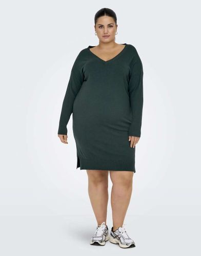 Robe en maille - Meringue moka - Only Curve - Modalova