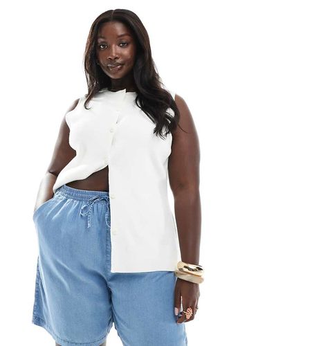 Short à taille élastique - jean moyen - Only Curve - Modalova