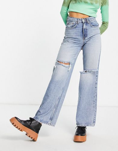 Hope - Jeans a fondo ampio con strappi in cotone lavaggio medio - ONLY - Modalova