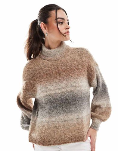 Maglione accollato in maglia mélange tono su tono - ONLY - Modalova