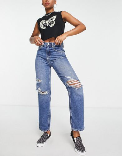 Robyn - Jeans dritti medio con strappi - ONLY - Modalova