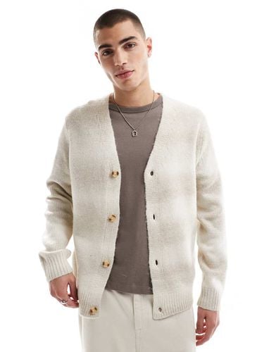 Cardigan premium spazzolato beige a righe - ONLY & SONS - Modalova