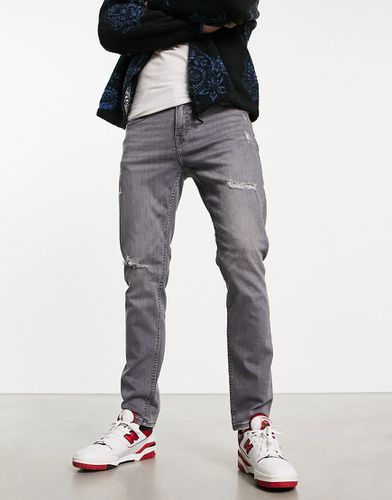 Jeans slim grigi con strappi - ONLY & SONS - Modalova