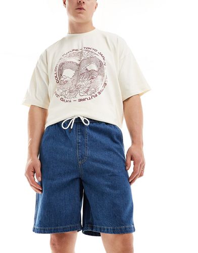 Pantaloncini di jeans ampi lavaggio medio - ONLY & SONS - Modalova