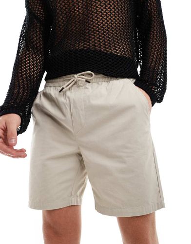 Short à enfiler en sergé - Taupe - Only & Sons - Modalova