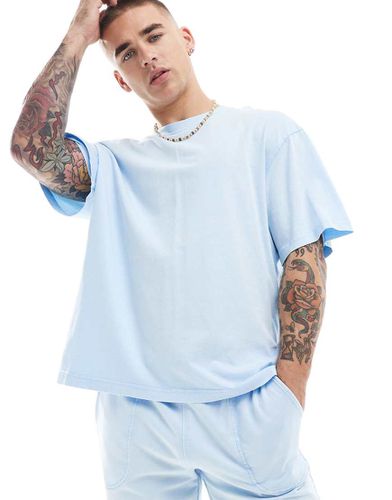 T-shirt super oversize azzurro slavato in coordinato - ONLY & SONS - Modalova