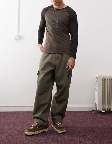 Bigwig - Pantaloni cargo ampi verdi in twill - Obey - Modalova