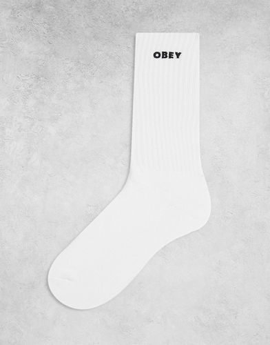 Calzini bianchi con logo piccolo - Obey - Modalova