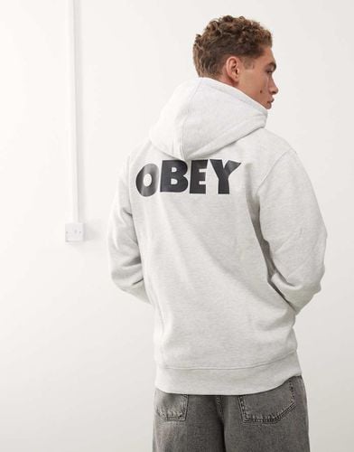 Felpa con cappuccio grigia con logo in grassetto - Obey - Modalova